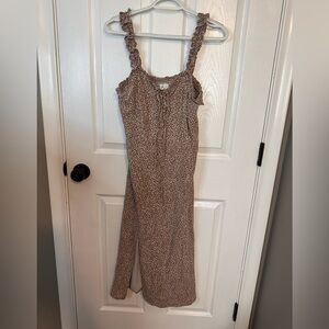 Brown Floral Women's Dress